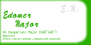 edomer major business card